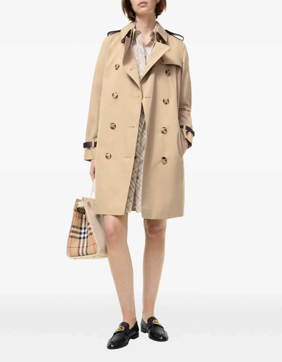 Palton Kensington midi leather Trench - Img 4