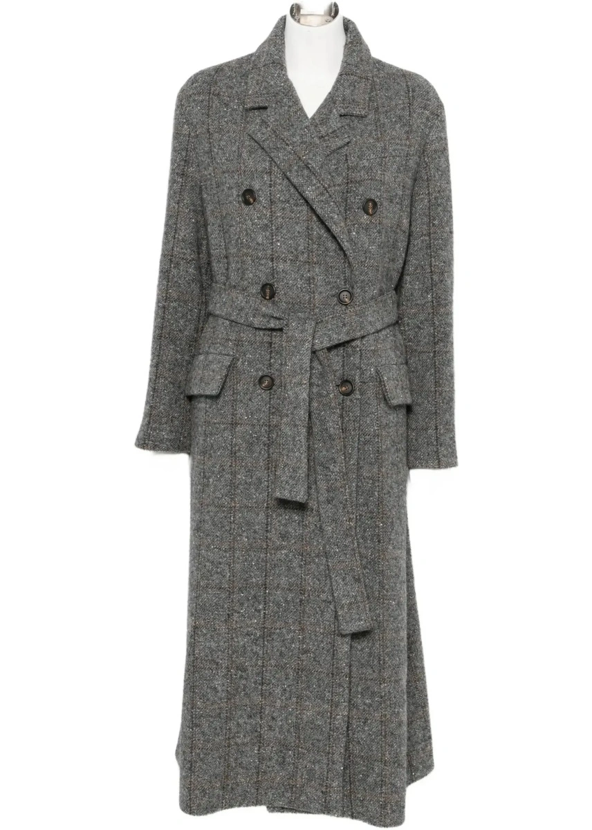 Palton Long alpaca-blend Coat with belt - Img 8
