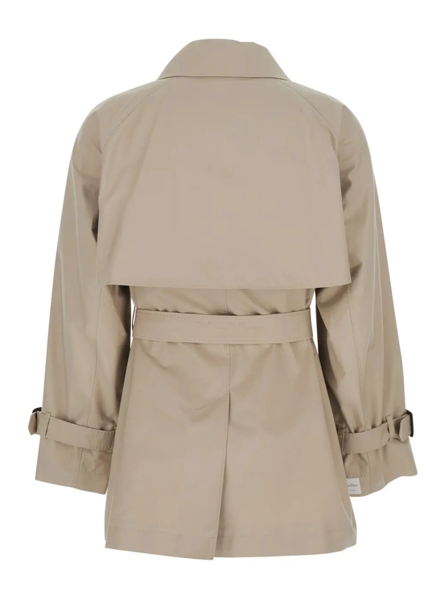 Palton Max Mara bej din bumbac - Img 2