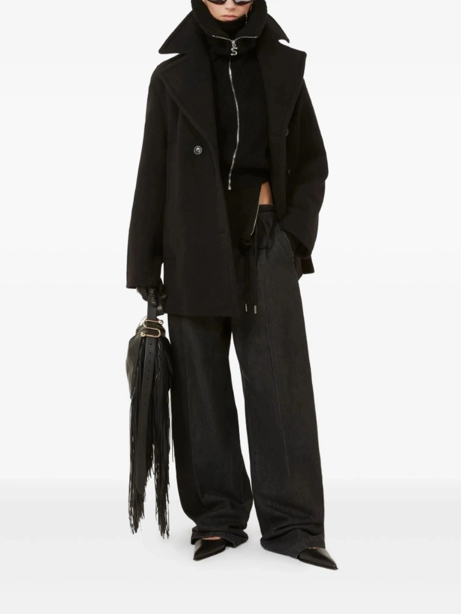 Palton SPORTMAX negru din lana - Img 2