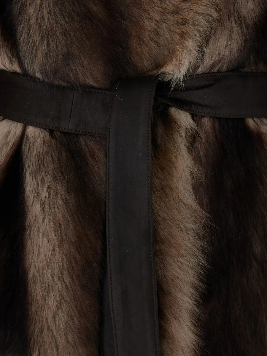 Palton YVES SALOMON maro din shearling - Img 5