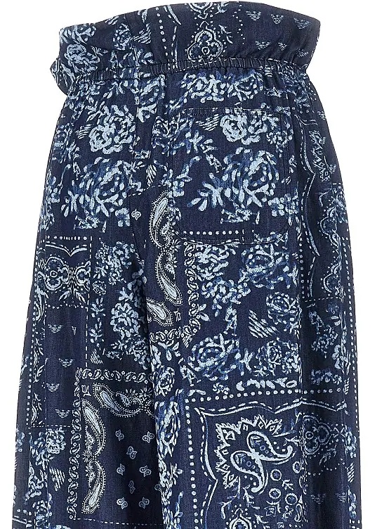 Pantaloni Bandana print chambray pants - Img 4