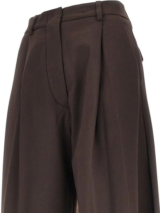 Pantaloni 'Billie' wide-leg wool-blend pants - Img 2
