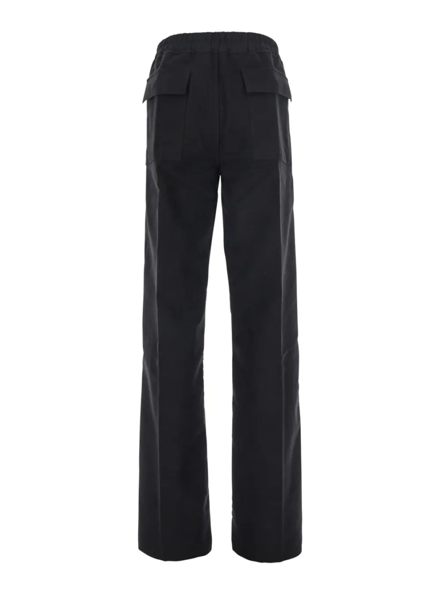 Pantaloni Black Pants with elasticated waistband with oversized drawstring in Cotton for Men - Img 2