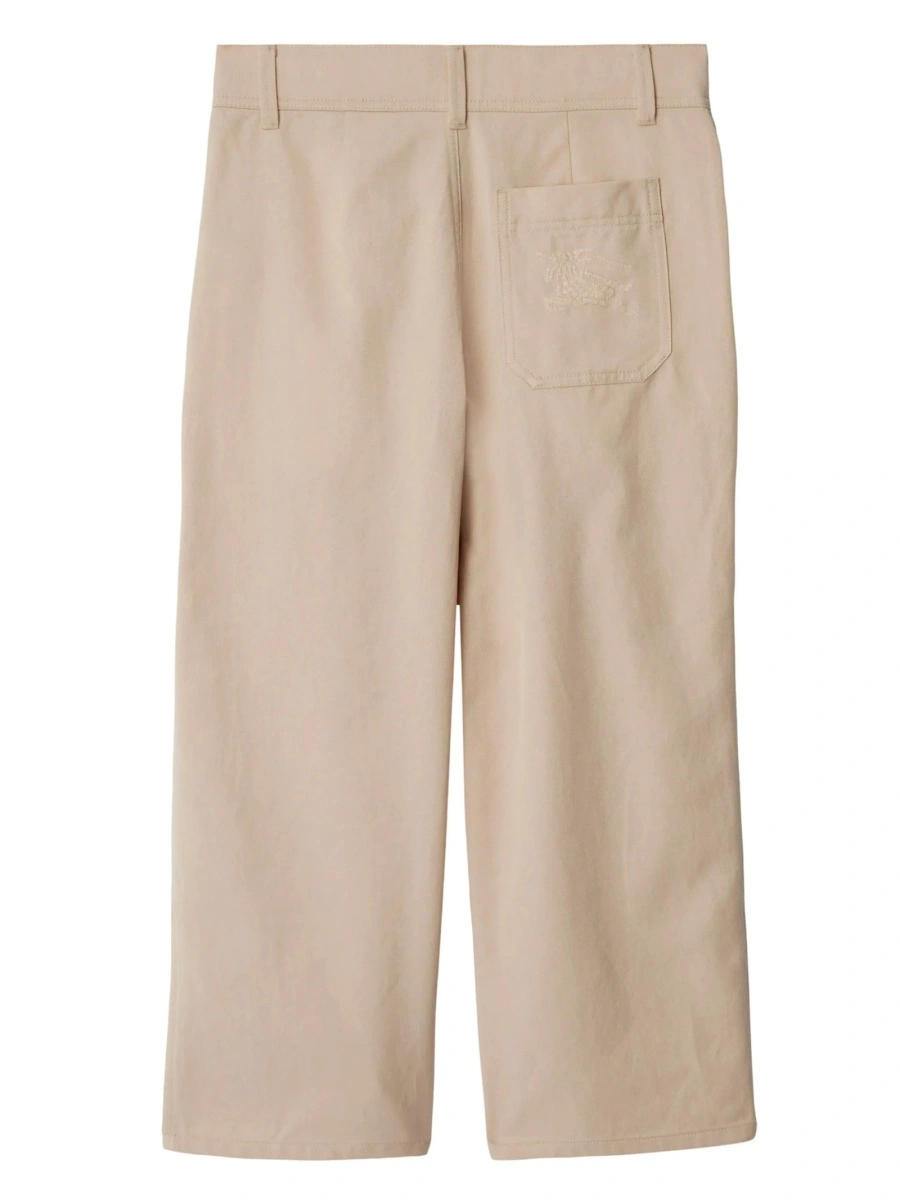 Pantaloni Burberry neutri din lyocell si bumbac - Img 2