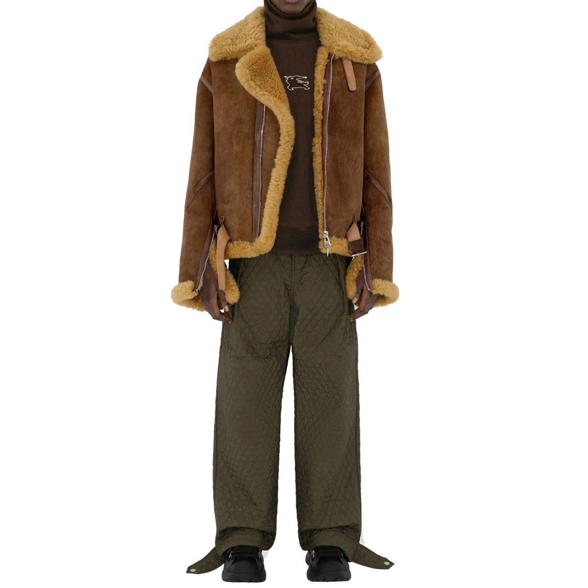 Pantaloni Burberry Quilted Pleated Pants - Img 2