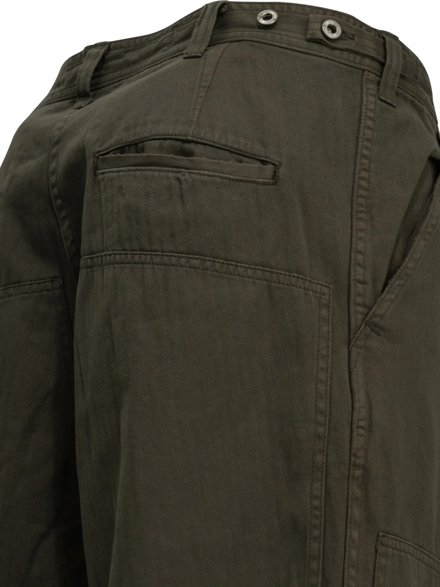 Pantaloni casual A.Presse verzi - Img 4