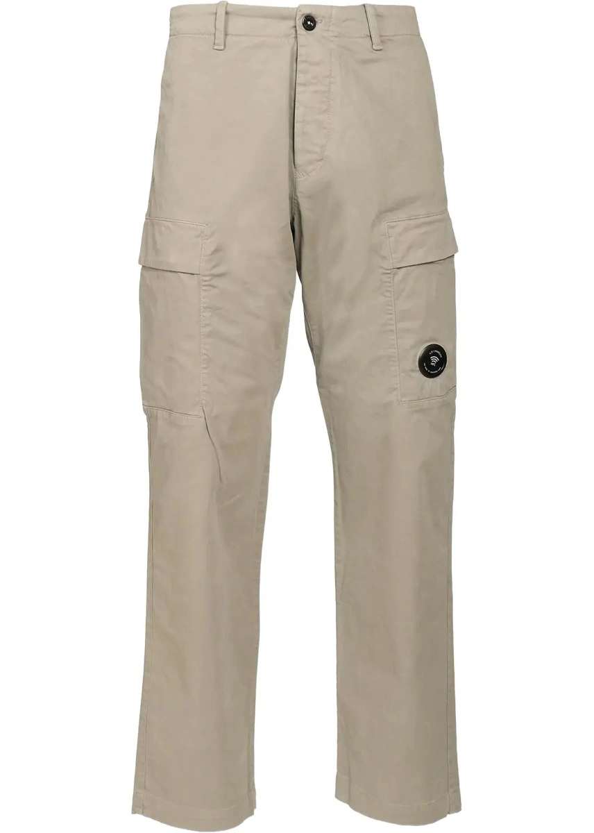 Pantaloni casual C.P. Company multicolor din bumbac si satin - Img 8