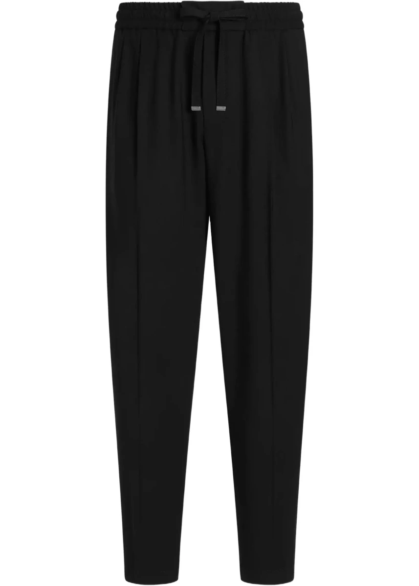 Pantaloni casual Dolce &amp; Gabbana negri din lana - Img 8