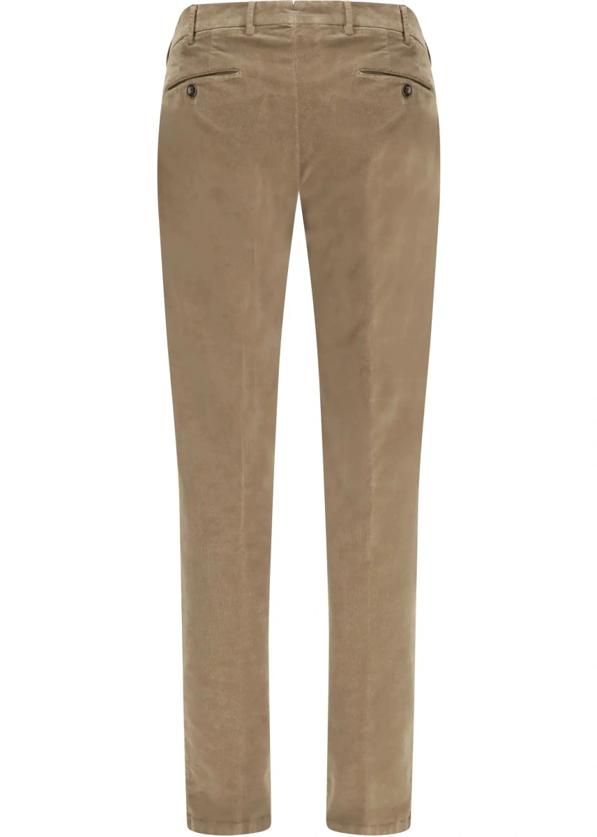 Pantaloni casual GERMANO multicolor din catifea reiata - Img 2