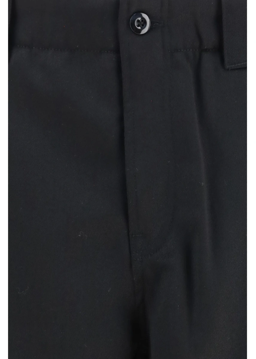 Pantaloni casual Kenzo negri din lana virgina - Img 3