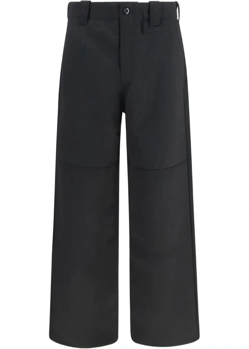 Pantaloni casual Kenzo negri din lana virgina - Img 8