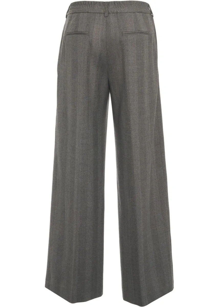 Pantaloni casual PT TORINO gri din lana 'Lorenza' - Img 4