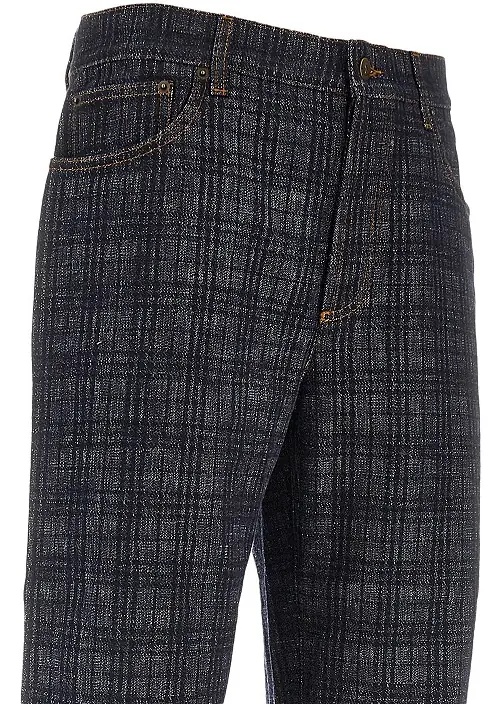 Pantaloni Check denim Loose Fit jeans - Img 2