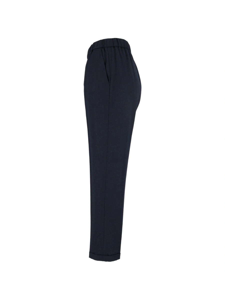 Pantaloni conici ANTONELLI FIRENZE albastri din elastan si polyester - Img 3