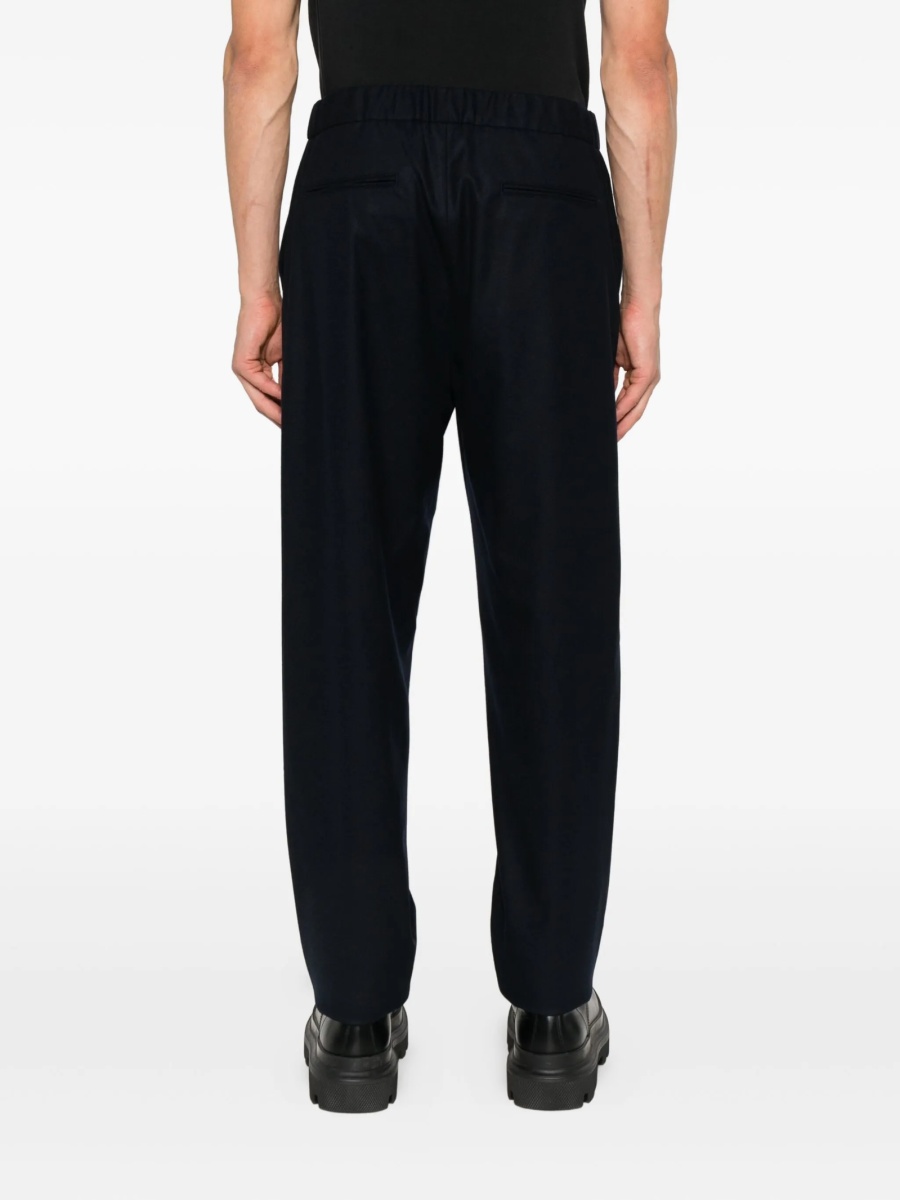 Pantaloni conici Giorgio Armani albastri din elastan si casmir - Img 4