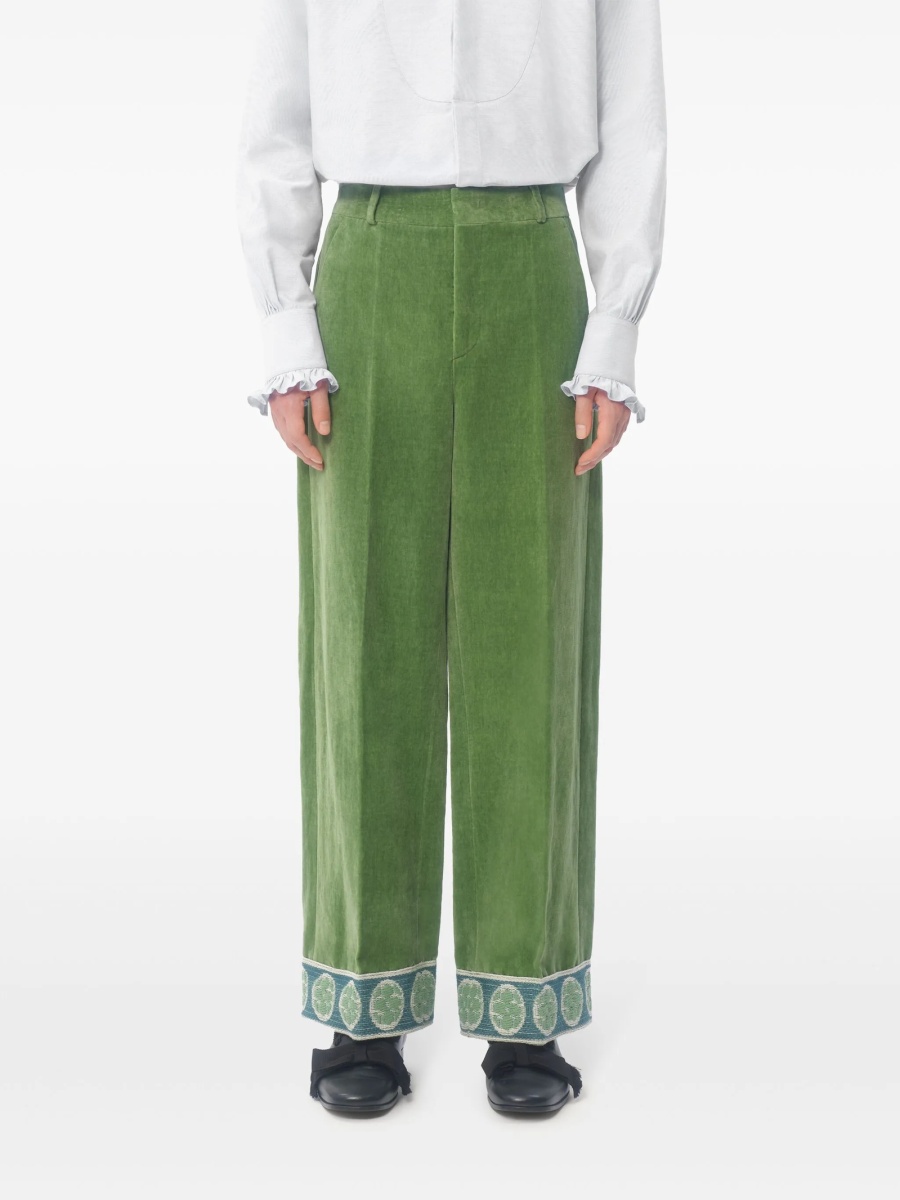 Pantaloni conici Valentino Garavani verzi - Img 3