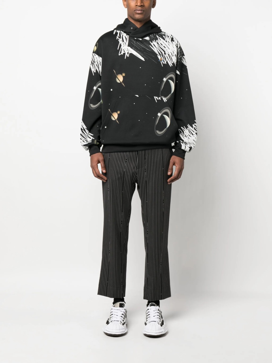Pantaloni conici Vivienne Westwood negri din bumbac si lana - Img 2