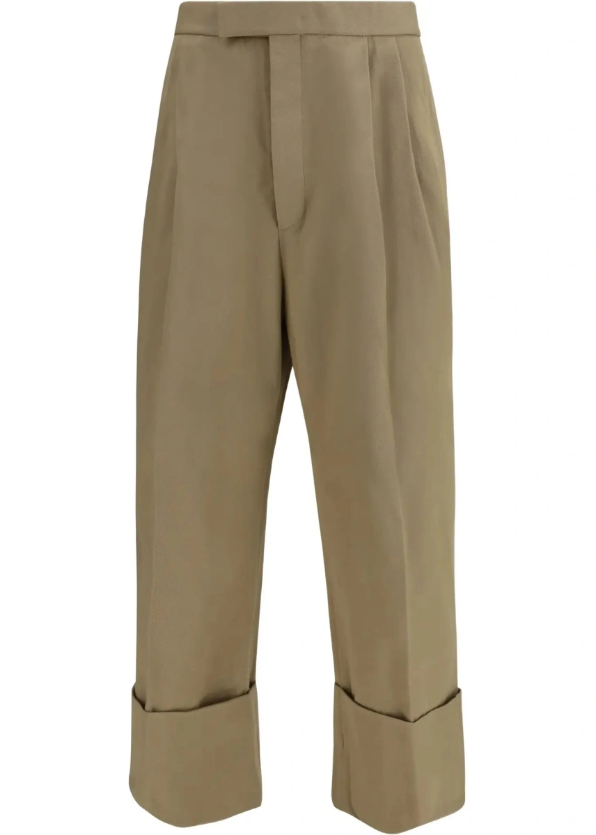 Pantaloni Cotton gabardine Pants with double pleats - Img 6