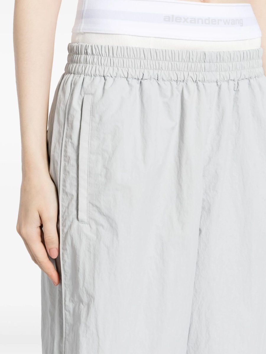 Pantaloni de trening Alexander Wang gri din nylon - Img 5
