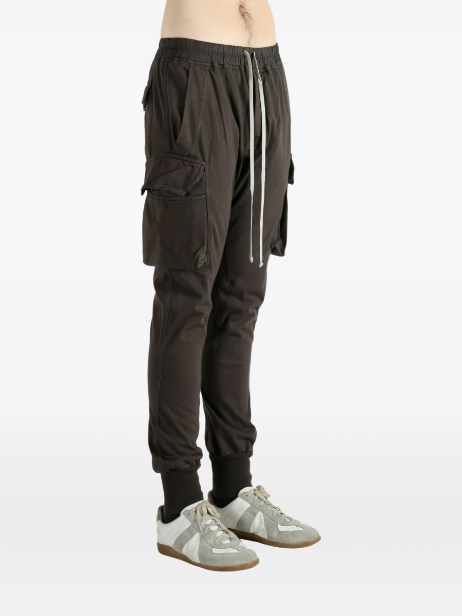 Pantaloni de trening Rick Owens maro din elastan si bumbac - Img 2