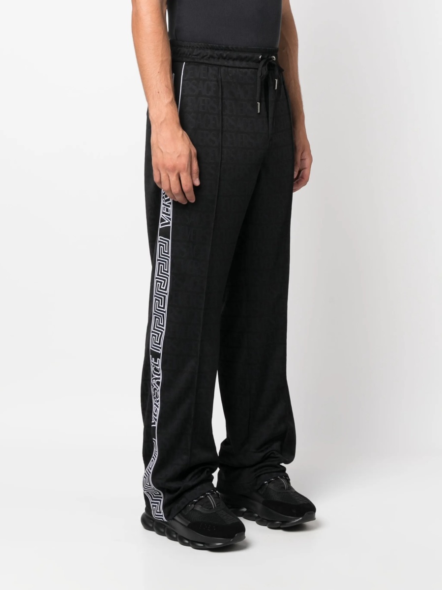 Pantaloni de trening Versace negri din polyester - Img 3