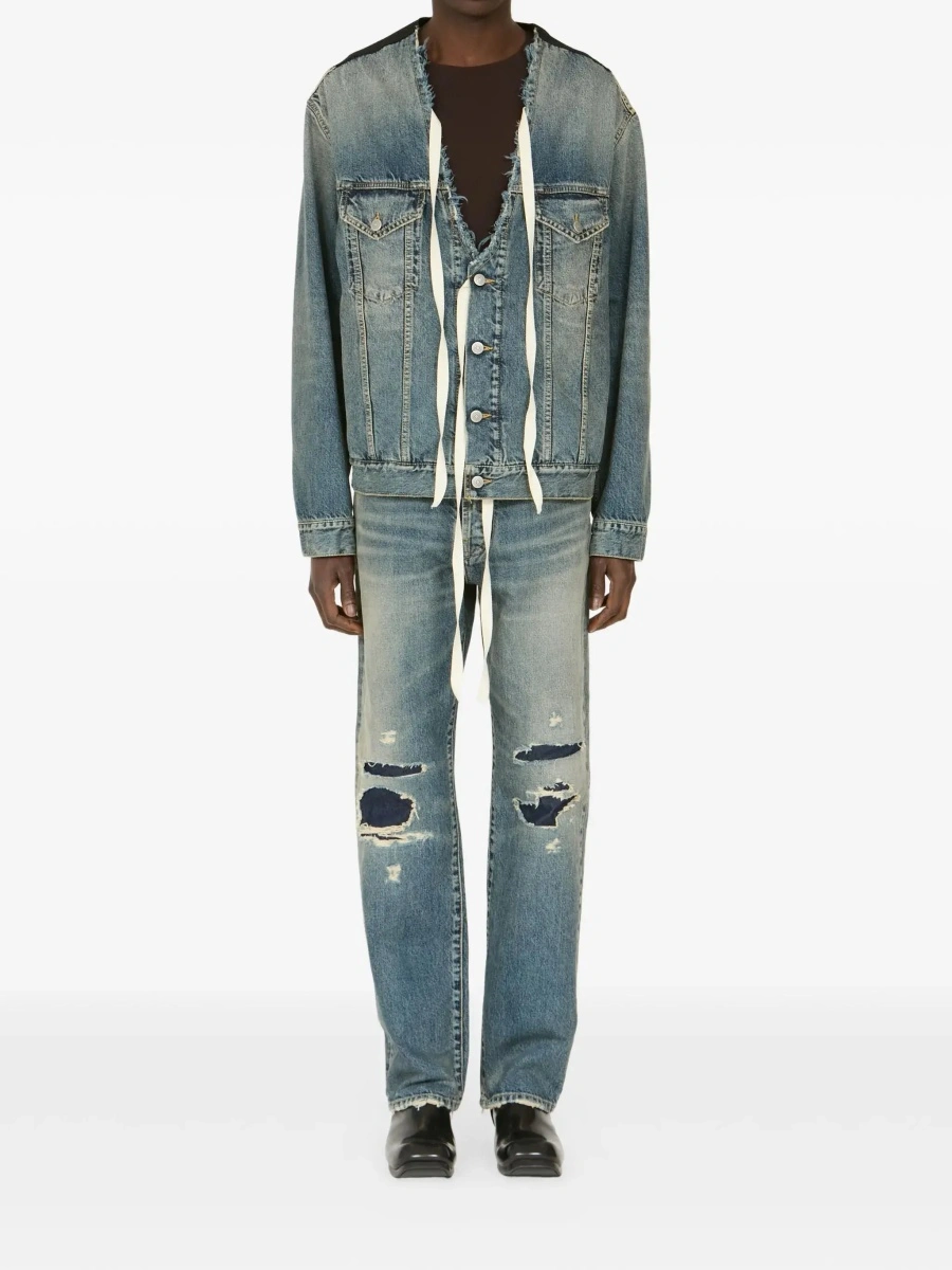 Pantaloni "Distressed" Straight-Leg Jeans - Img 5