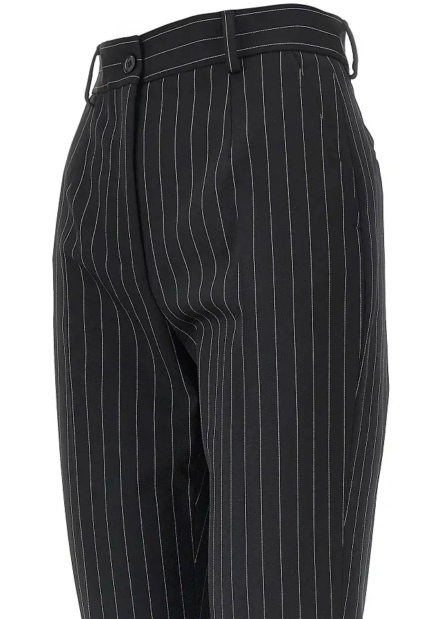 Pantaloni Dolce &amp; Gabbana negri din lana - Img 2