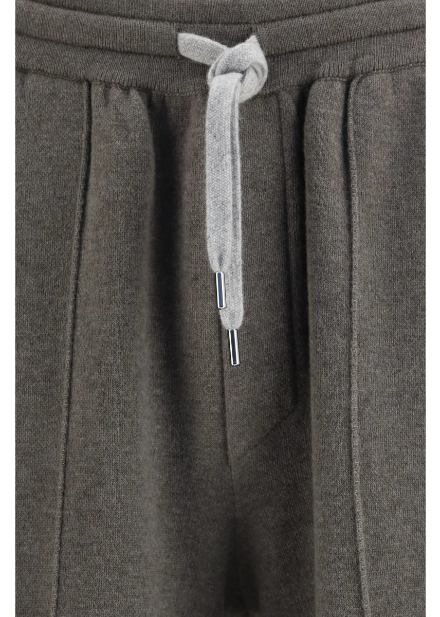 Pantaloni Double-knit cashmere Pants with Crête and zips at the hem - Img 3
