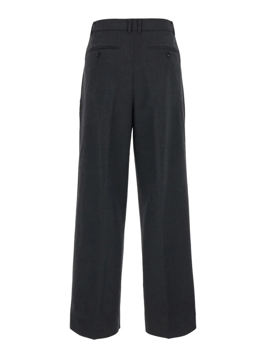 Pantaloni DOUBLE PLEATED WIDE SLACKS with pockets and gray hems men - Img 2