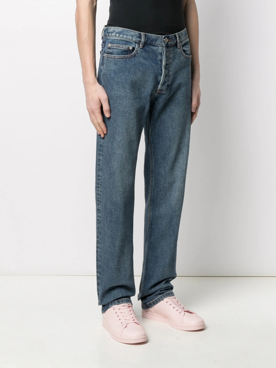 Pantaloni drepti A.P.C. albastri - Img 4
