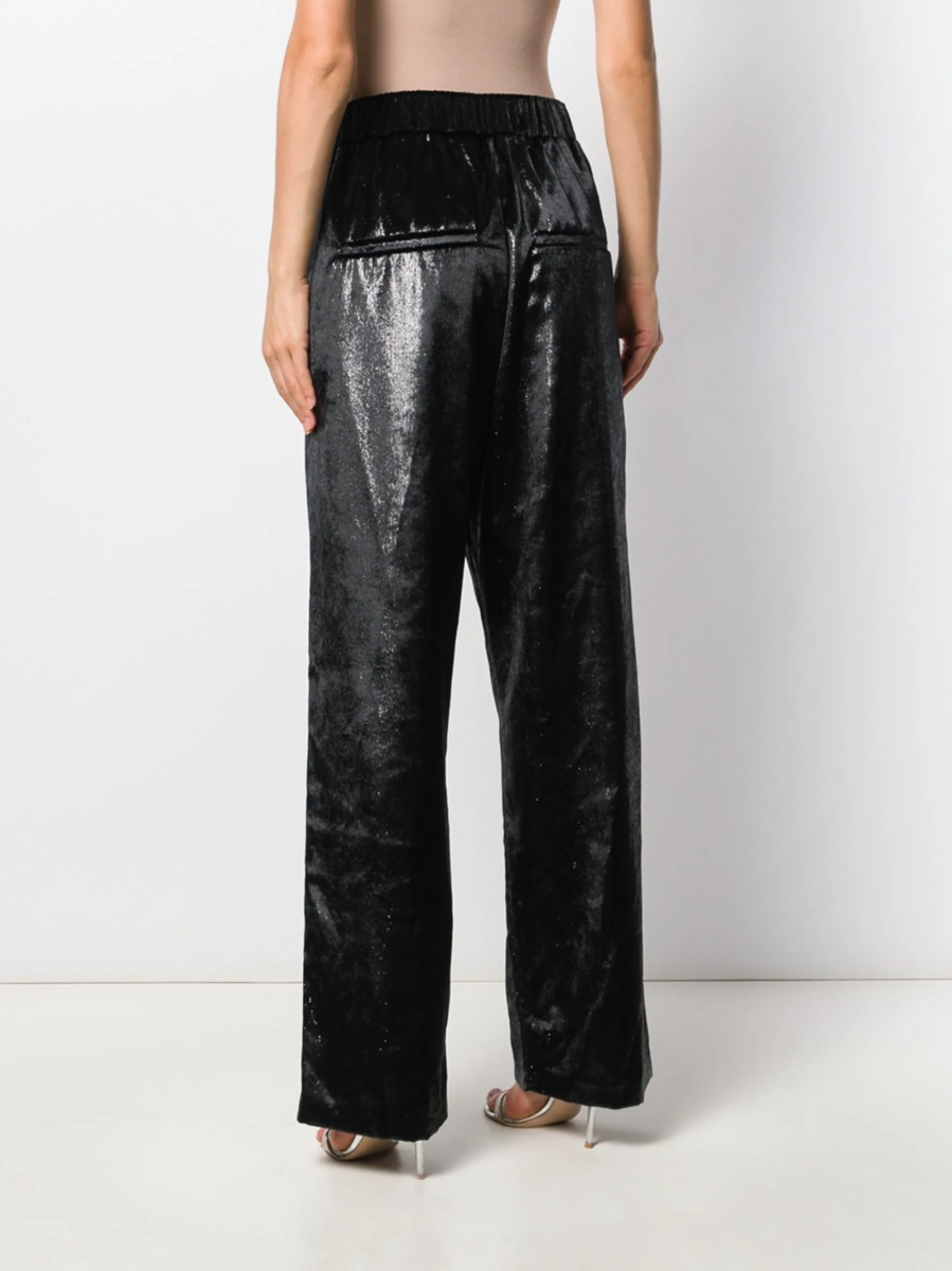 Pantaloni drepti Balmain negri din polyester - Img 4