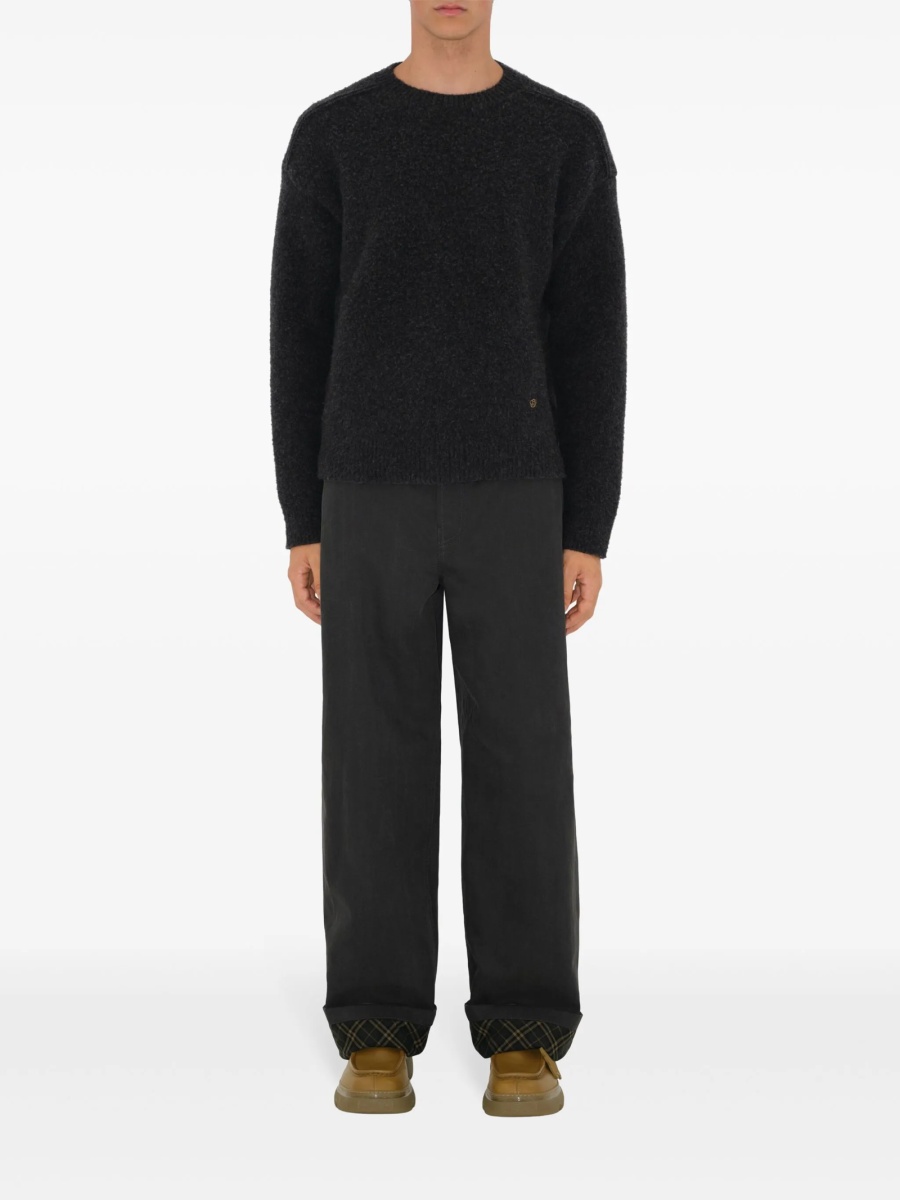 Pantaloni drepti Burberry negri - Img 2