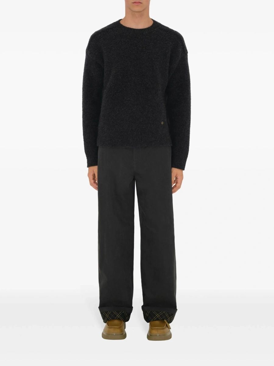 Pantaloni drepti Burberry negri - Img 2