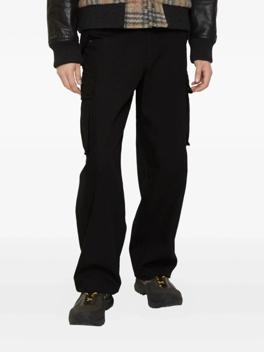 Pantaloni drepti Burberry negri - Img 2
