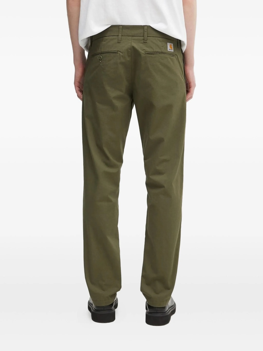 Pantaloni drepti Carhartt verzi din elastan si bumbac - Img 2