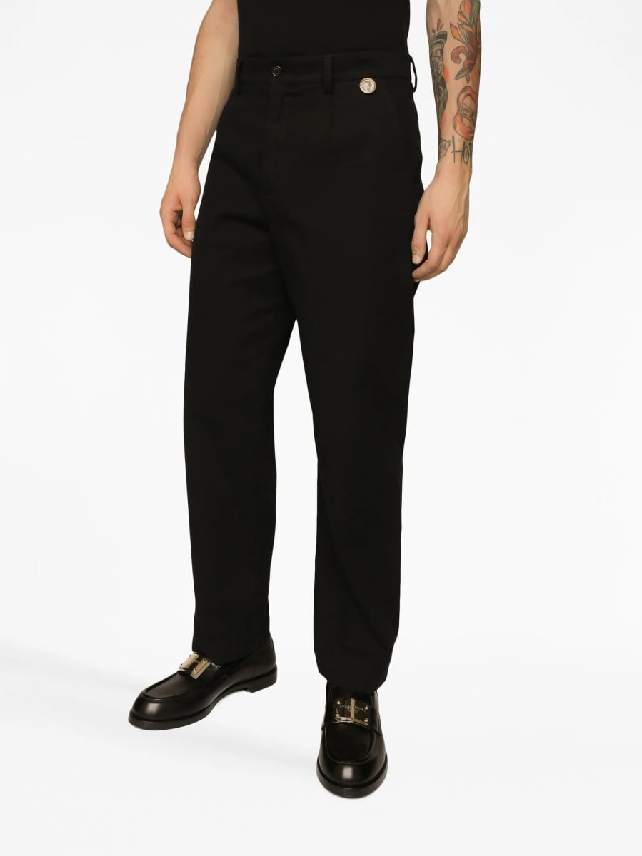 Pantaloni drepti Dolce &amp; Gabbana negri - Img 5