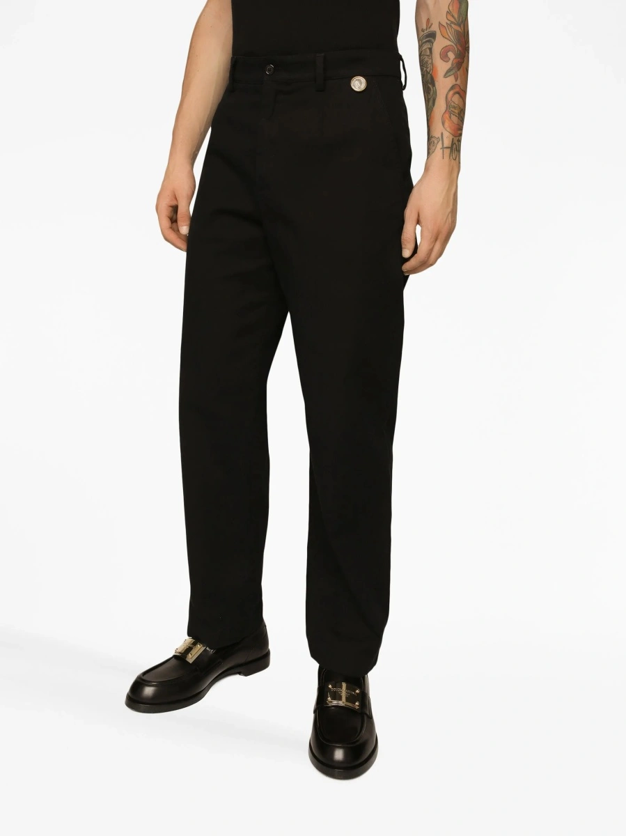 Pantaloni drepti Dolce &amp; Gabbana negri - Img 5