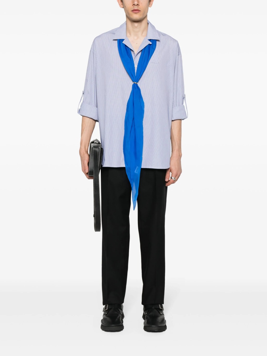 Pantaloni drepti Fendi negri din lana - Img 2