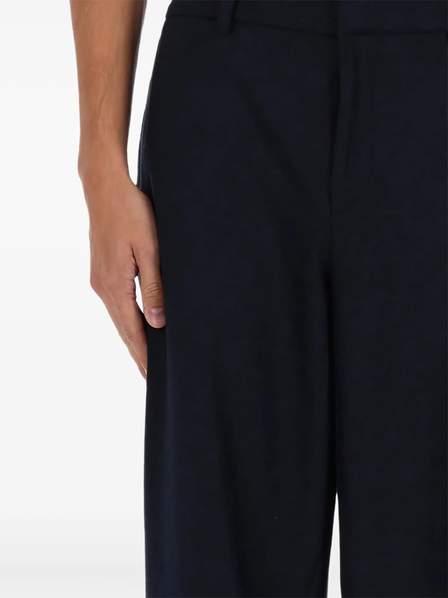 Pantaloni drepti Hugo Boss albastri din lana si polyester - Img 2