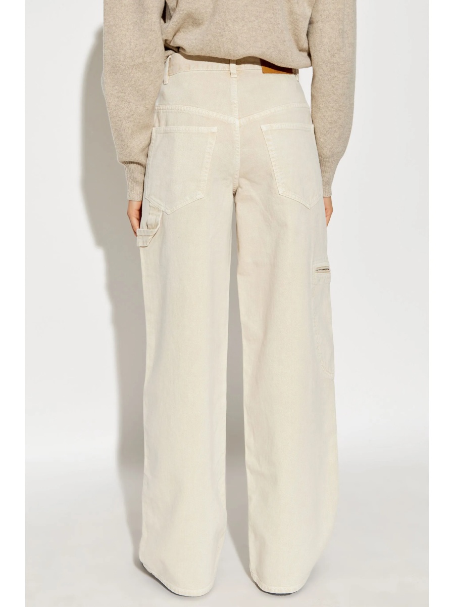 Pantaloni drepti ISABEL MARANT ETOILE neutri - Img 4