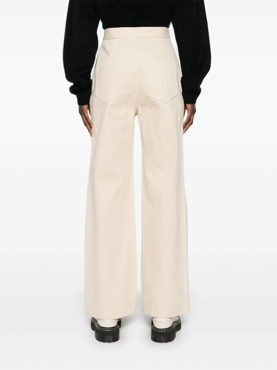 Pantaloni drepti Jil Sander neutri din bumbac - Img 4