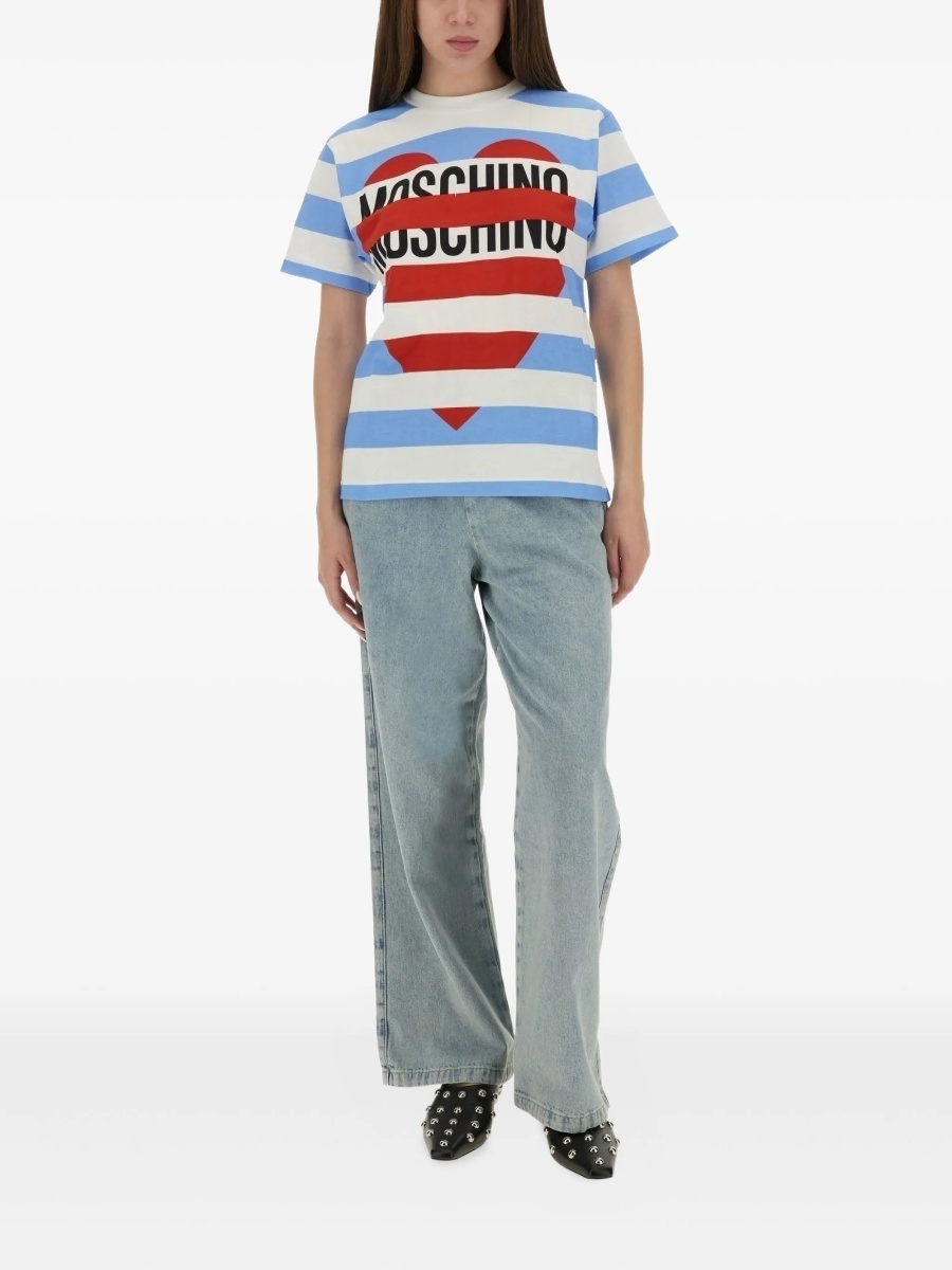 Pantaloni drepti MOSCHINO JEANS albastri - Img 2
