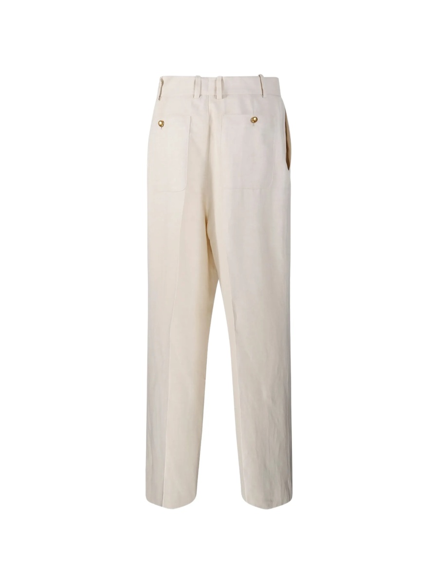 Pantaloni drepti P.A.R.O.S.H. albi - Img 2