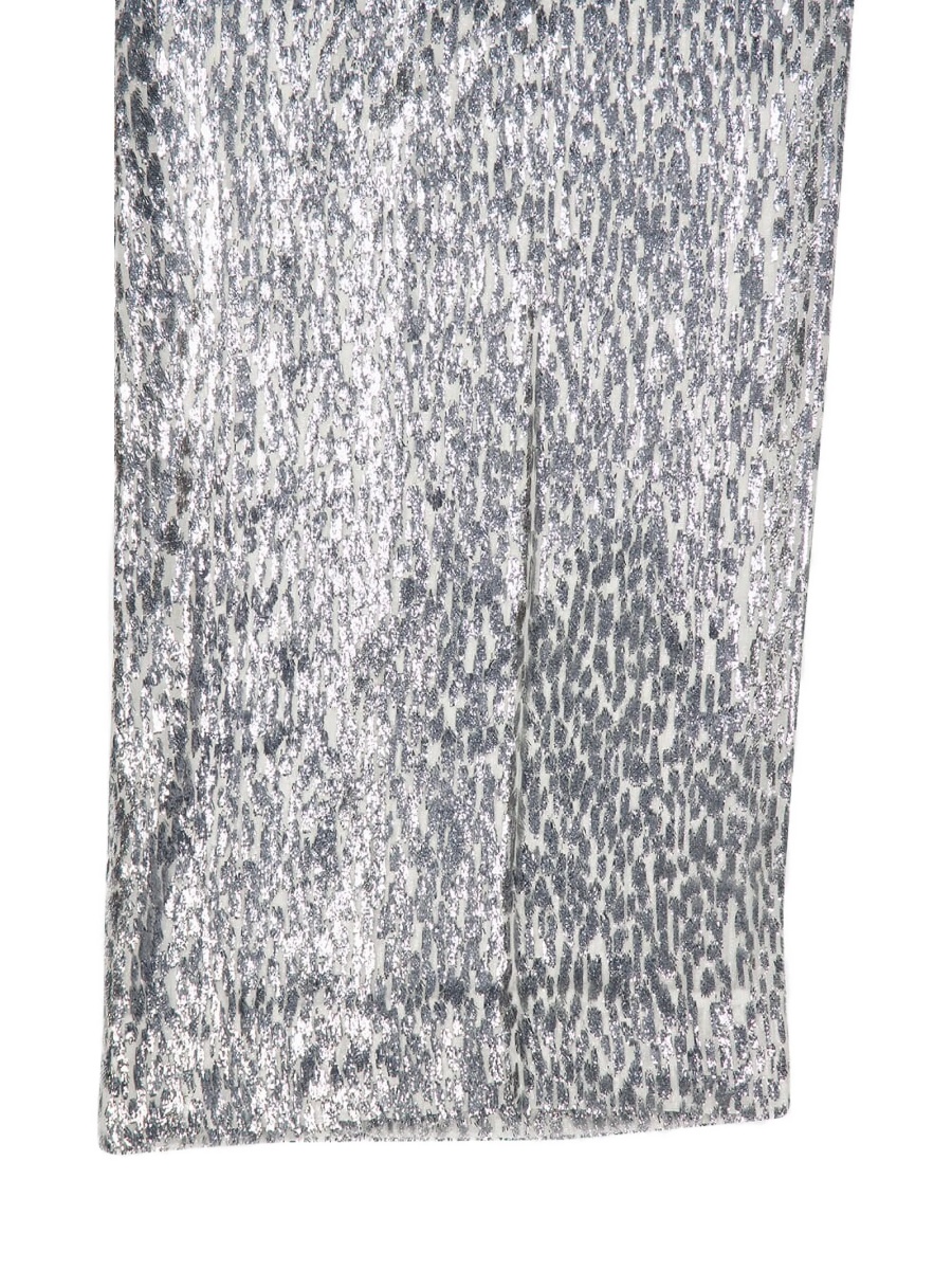 Pantaloni drepti Stella McCartney argintii - Img 4