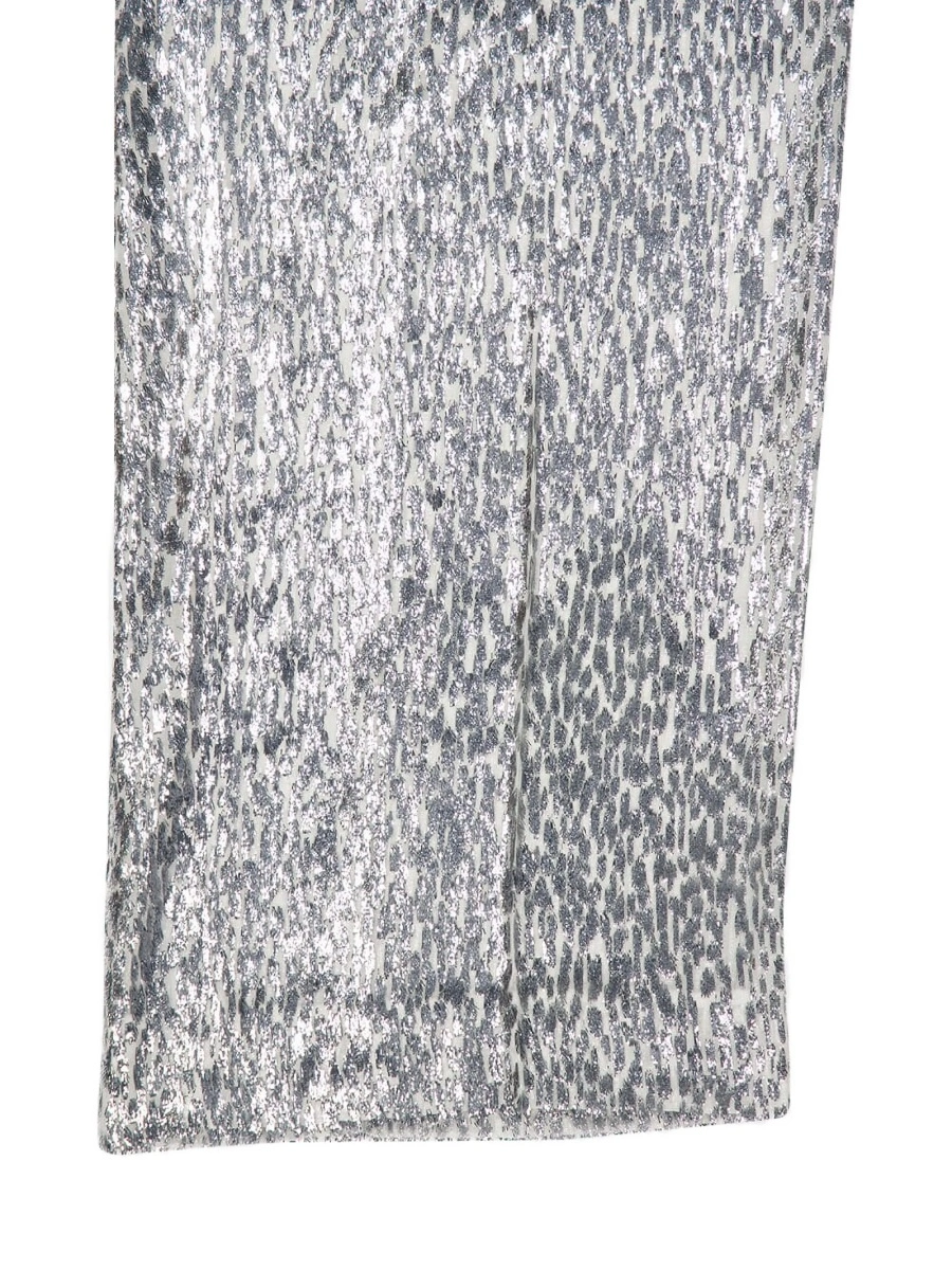 Pantaloni drepti Stella McCartney argintii - Img 4