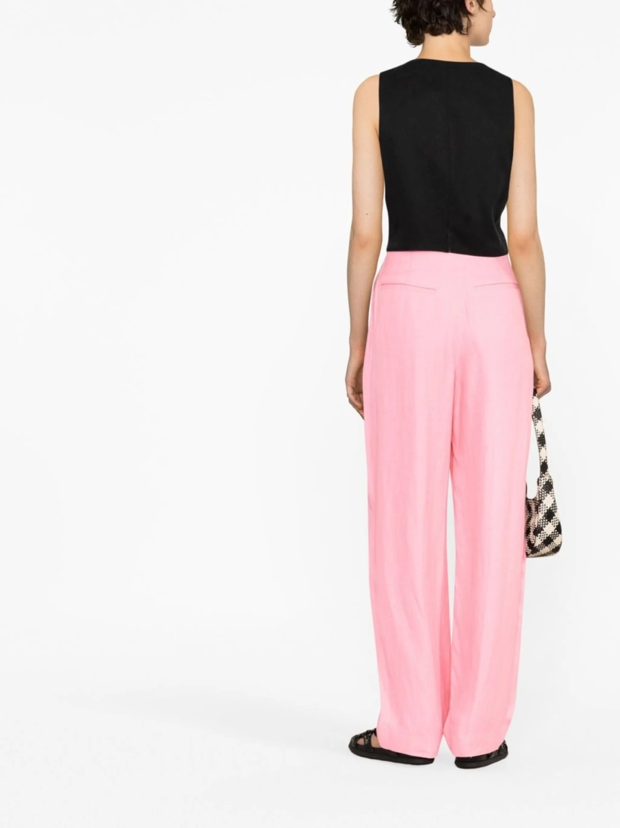 Pantaloni drepti Stella McCartney roz - Img 4