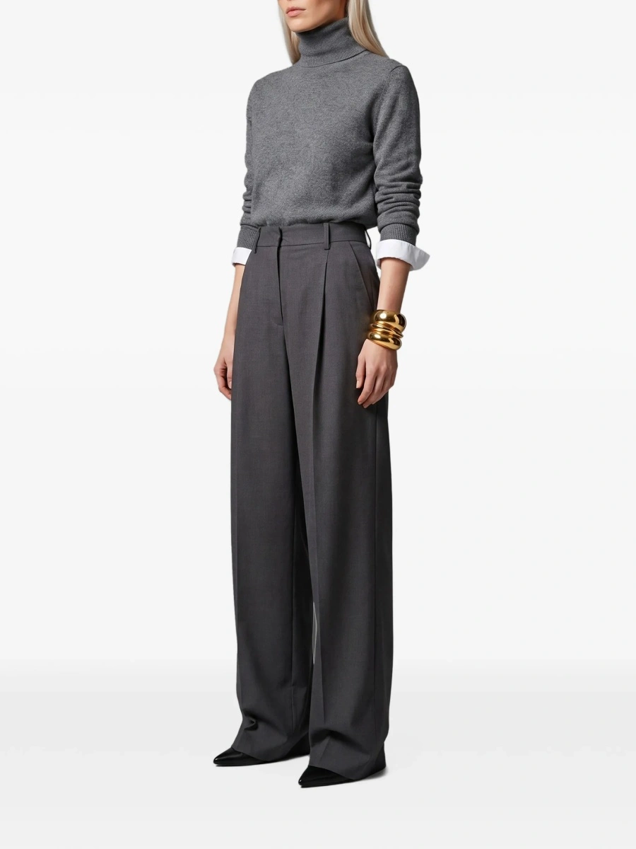 Pantaloni drepti SUTTON NEW YORK gri - Img 2