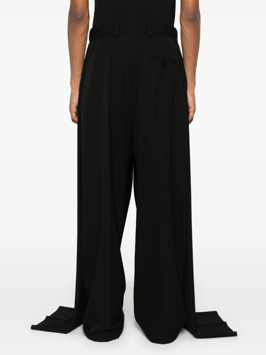 Pantaloni eleganti Balenciaga negri din lana - Img 5