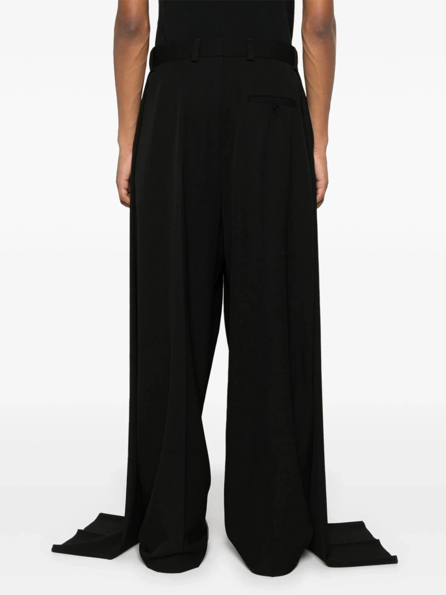 Pantaloni eleganti Balenciaga negri din lana - Img 5